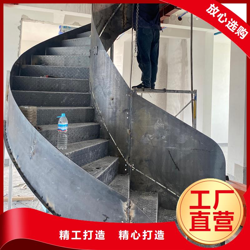 厂家定制【宇通】复式室内中柱旋转楼梯设计生产